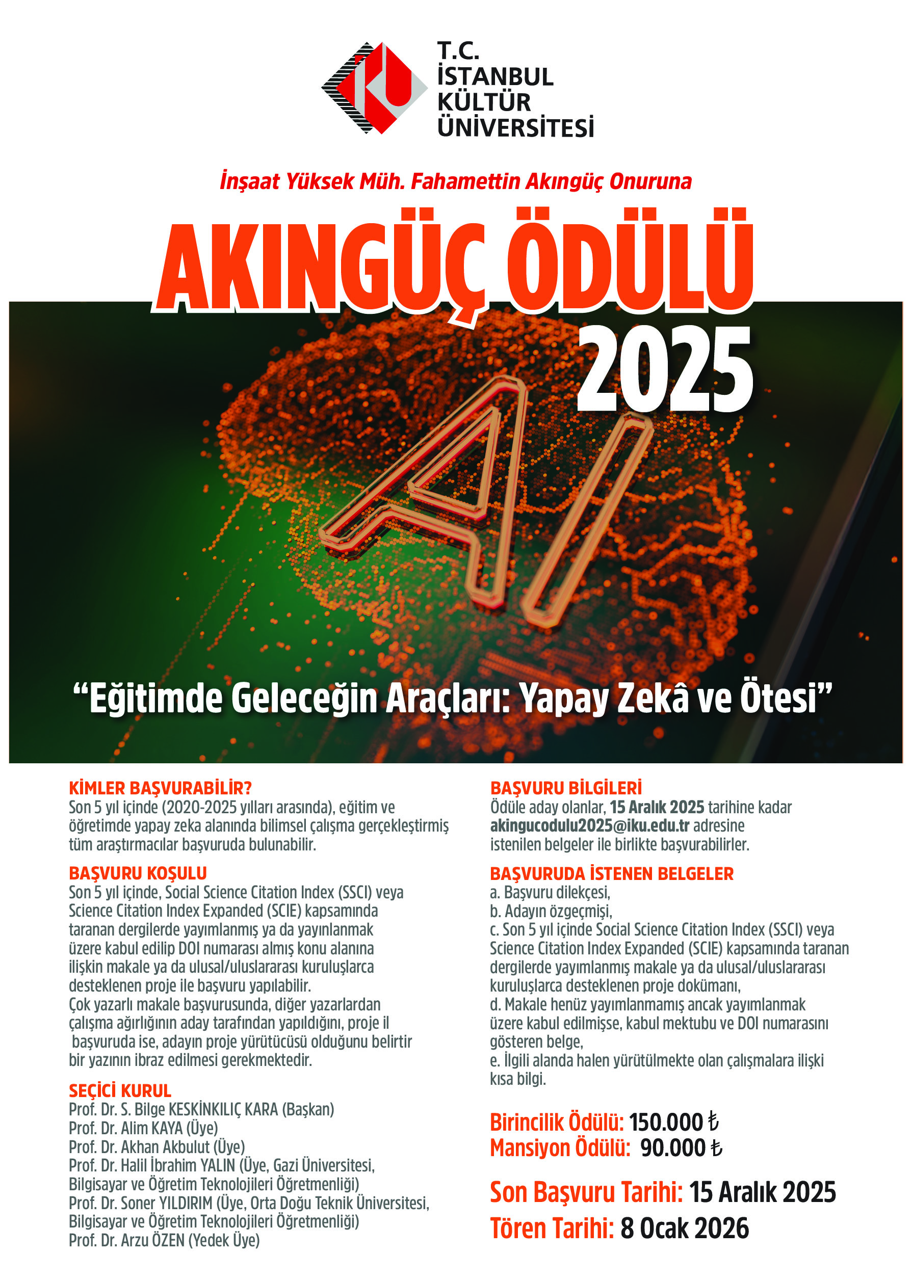 akıngüç ödülü 2025